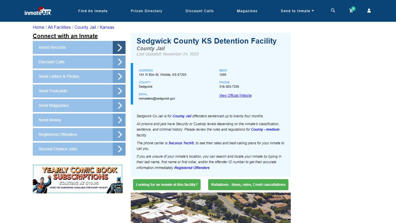 Sedgwick County KS Detention Facility - Inmate Locator - Wichita, KS